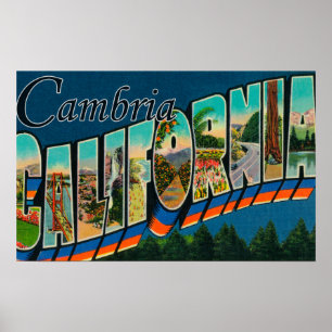 Affiche Cambria, la Californie - grandes scènes de lettre