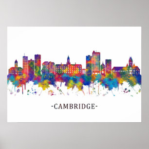 Affiche Cambridge USA Skyline