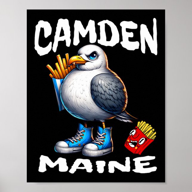Affiche Camden Maine Drôle de Mouette Frites Souvenir  (Devant)