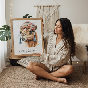 Affiche Camel de Noël, personnalisable