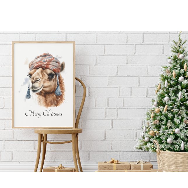 Affiche Camel de Noël, personnalisable (Créateur téléchargé)