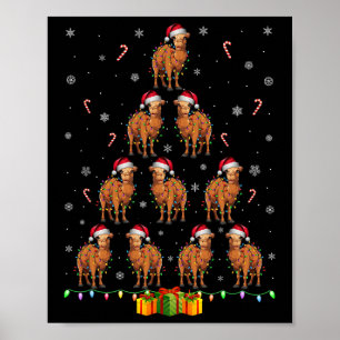 Affiche Camel Santa Hat Noël Lumières Hommes Femmes Noël T