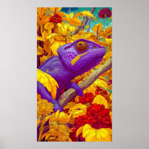 Affiche Caméléon en Technicolor