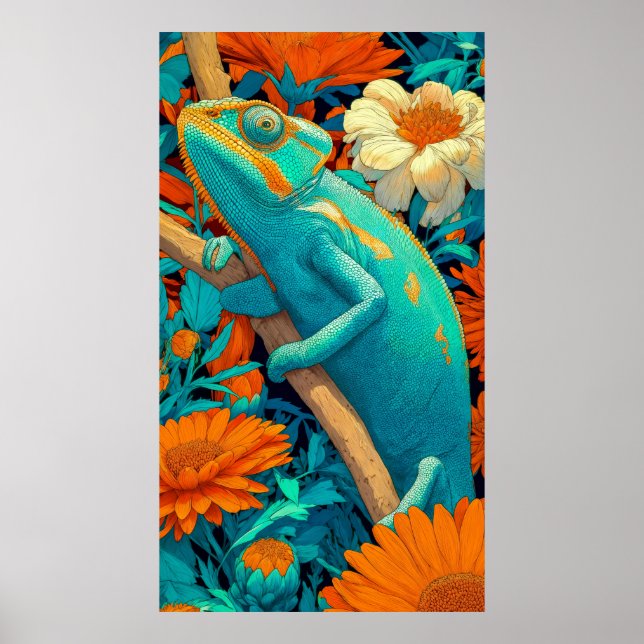 Affiche Caméléon en Technicolor (Devant)