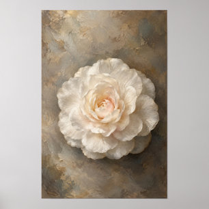 Affiche Camélia d'Ivoire Art Floral sur Mur d'Art Fin