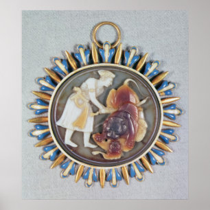 Affiche Cameo représentant l'empereur Shah Jahan tuant un