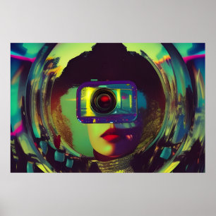 Affiche Caméra Abstraite Femme Sci-fi