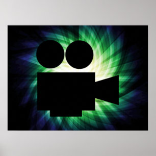Affiche Caméra de cinéma cool; film vidéo