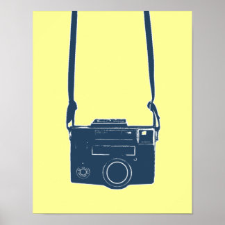 Affiche Caméra de film Blue Retro