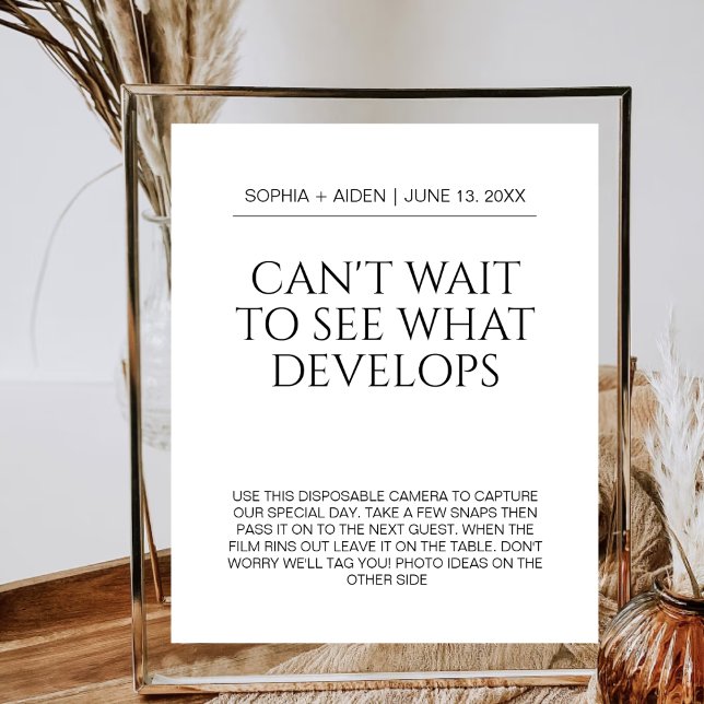 Affiche Caméra jetable mariage ne peut pas attendre de voi (Créateur téléchargé)