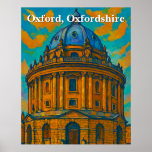 Affiche Caméra Radcliffe à Oxford Gouache Peinture