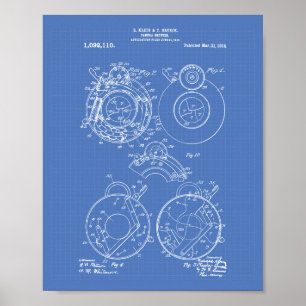 Affiche Camera Shutter 1914 Patent Art Blueprint