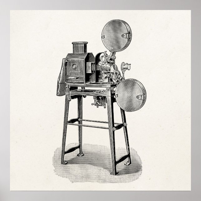 Affiche Caméra Vieux Film vintage Équipement cinématograph (Devant)