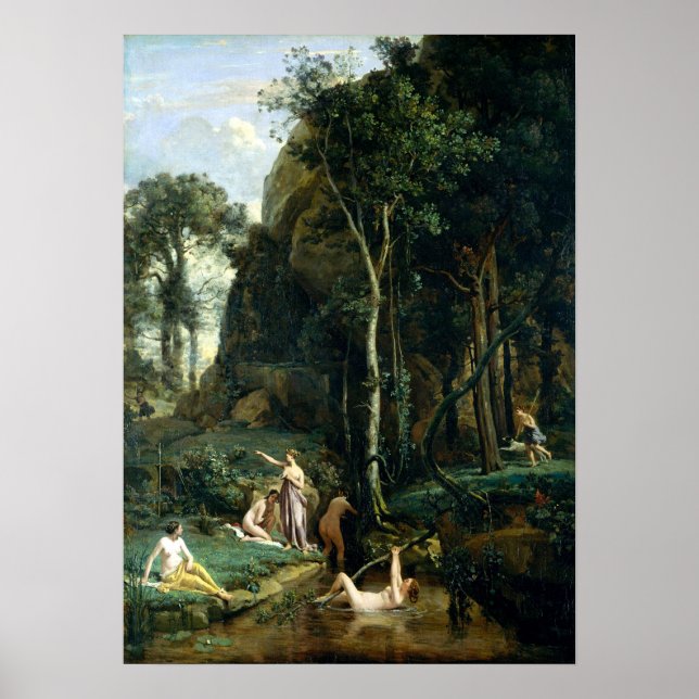 Affiche Camille Corot Diana et Actaeon (Devant)