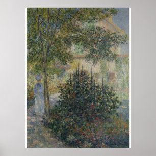 Affiche Camille Monet dans le jardin
