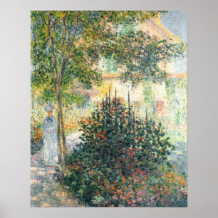 Affiche Camille Monet dans le jardin d'Argenteuil (1876)