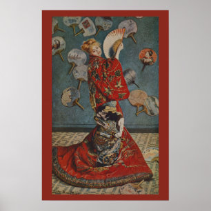 Affiche Camille Monet en costume japonais par Claude Monet