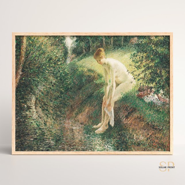 Affiche Camille Pissarro Bather in the Woods Peinture Art (Créateur téléchargé)