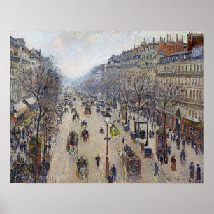 Affiche Camille Pissarro - Boulevard Montmartre, matin