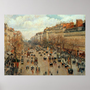 Affiche Camille Pissarro Boulevard Montmartre Peinture