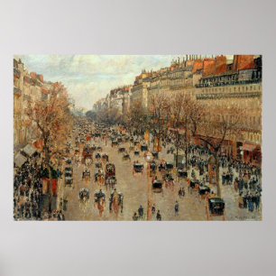 Affiche Camille Pissarro Boulevard Montmartre Peinture