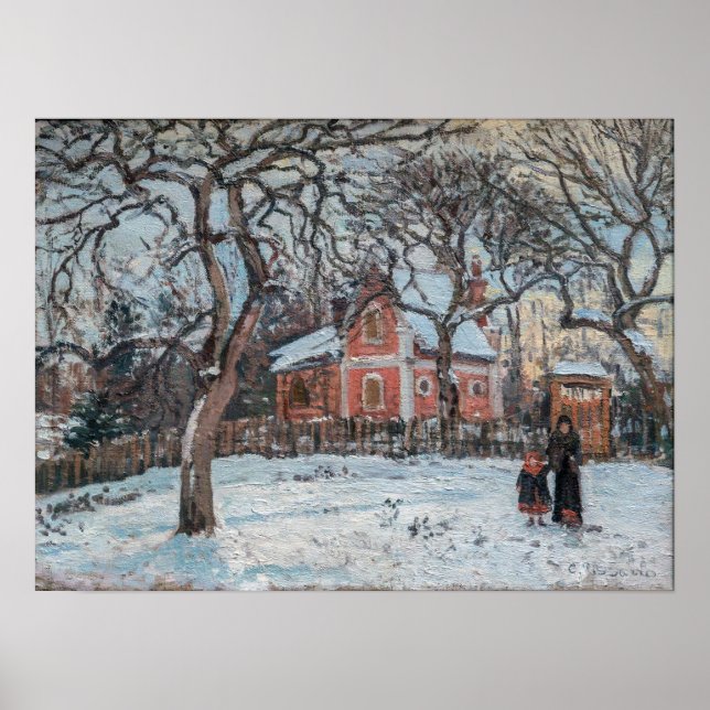 Affiche Camille Pissarro - Chataigniers a Louvecienne (Devant)