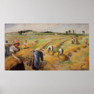 Affiche Camille Pissarro - La Récolte 1882 Grain Agricole