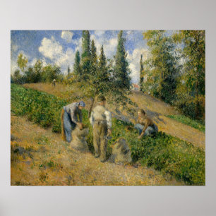 Affiche Camille Pissarro La récolte, Pontoise