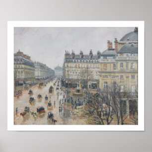 Affiche Camille Pissarro   Place du Theatre Francais, Pari