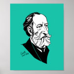 Affiche Camille Saint-Saëns<br><div class="desc">Graphic portrait of composer</div>