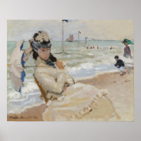Camille sur la plage à Trouville (1870)