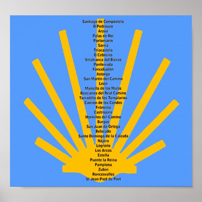 Affiche Camino de Santiago Le chemin de saint Jacques 0298 (Devant)