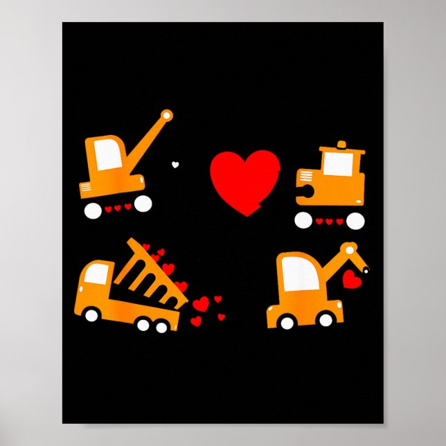 Affiche Camion à benne de construction pour la Saint-Valen (Devant)