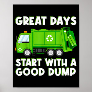 Affiche Camion à ordures cool Hommes Enfants Garçons T Bon