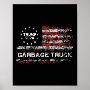 Affiche Camion à ordures - Trump Supporter Garbage Trump 2