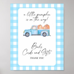 Affiche Camion bleu citrouille - CARTES DE LIVRES ET CADEA