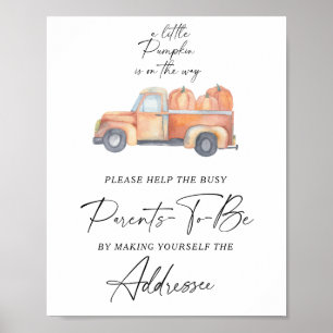 Affiche Camion d'automne - Aidez les futurs parents occupé