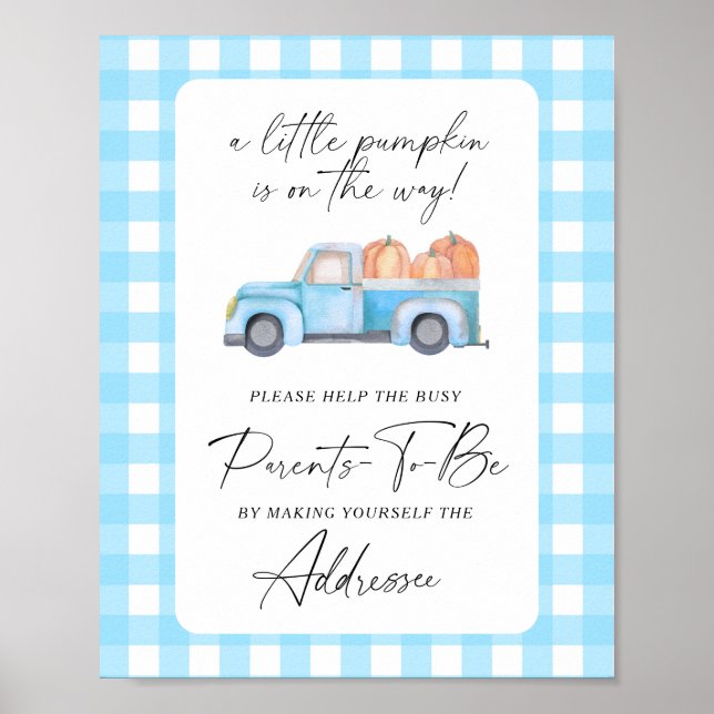 Affiche Camion d'automne - Aidez les futurs parents occupé (Devant)