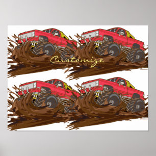 Affiche Camion de boue à 4 roues Thunder_Cove