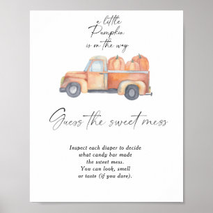 Affiche Camion de citrouilles - devinez le doux désordre