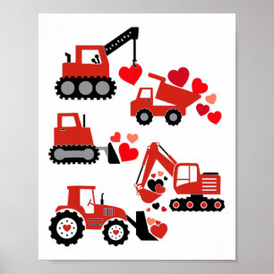 Affiche Camion De Construction Je T'Ai Creusé Drôle Garçon