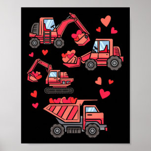 Affiche Camion De Construction Je T'Ai Creusé Drôle Garçon