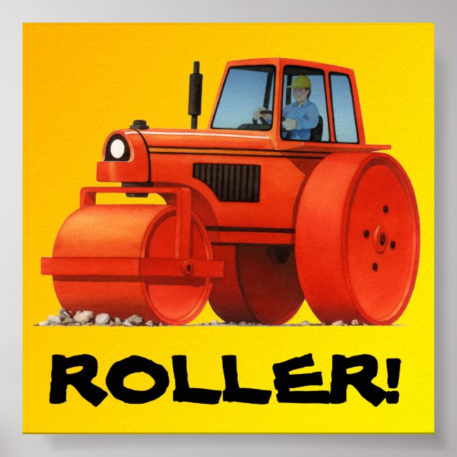 Affiche Camion de construction sur mesure Big Kids - Roule (Devant)