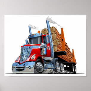 Affiche Camion de dessin animé