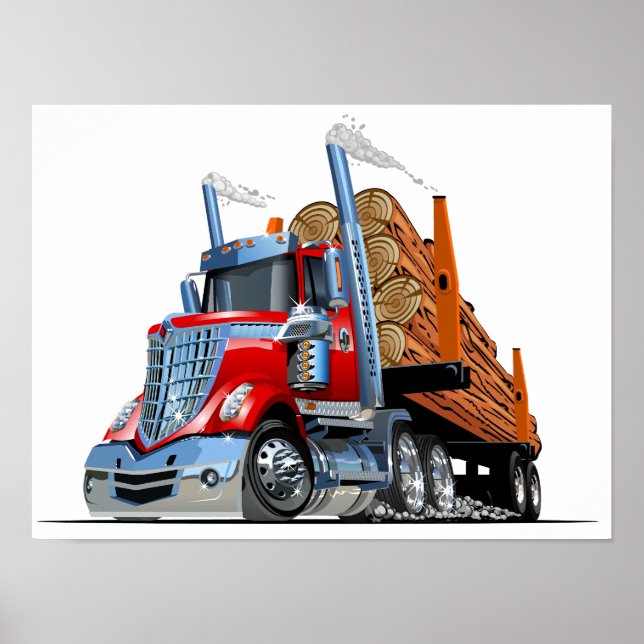 Affiche Camion de dessin animé (Devant)