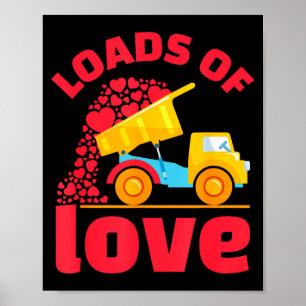 Affiche Camion de l'Amour à Cœurs Saint-Valentin Enfants T