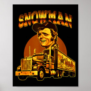 Affiche Camion de neige rétro des années 70 Vintage Groovy