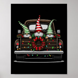 Affiche Camion de Noël Gnome Mignon