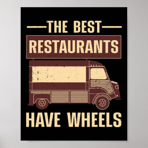 Affiche Camion de nourriture cool pour hommes femmes chef
