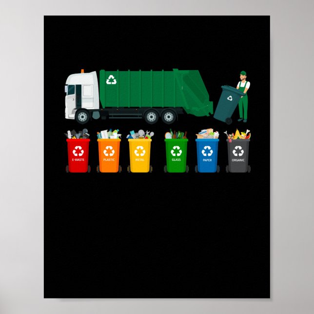 Affiche Camion de recyclage (Devant)